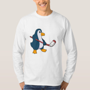 Penguin op Ice hockey met Ice hockey stick T-shirt
