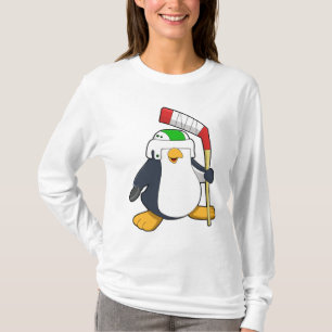 Penguin op Ice hockey met Ice hockey stick T-shirt