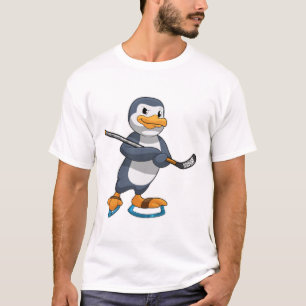 Penguin op Ice hockey met Ice hockey stick T-shirt