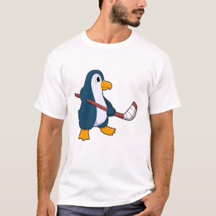 Penguin op Ice hockey met Ice hockey stick T-shirt