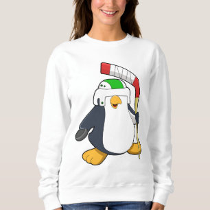 Penguin op Ice hockey met Ice hockey stick Trui