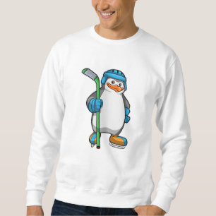 Penguin op Ice hockey met Ice hockey stick Trui