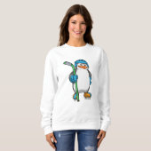 Penguin op Ice hockey met Ice hockey stick Trui (Voorkant volledig)