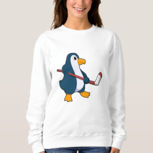 Penguin op Ice hockey met Ice hockey stick Trui
