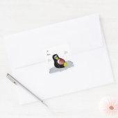 Penguin op Ice Patch Vierkante Sticker (Envelop)