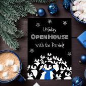 Penguin Open House Kerstfeest Uitnodiging