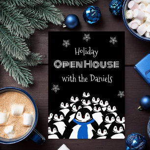 Penguin Open Huis Kerstfeest Uitnodiging
