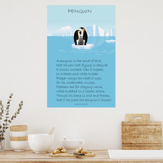 Penguin Original Poem Large Poster (Keuken)