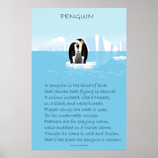 Penguin Original Poem Large Poster (Voorkant)