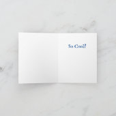 Penguin Original Waterverf Gezegde "So Cool" Bedankkaart (Binnen)