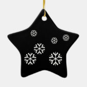 Penguin Ornaments - Black Reverse Keramisch Ornament (Achterkant)