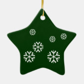 Penguin Ornaments - Green Reverse Keramisch Ornament (Achterkant)
