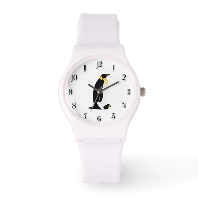 Penguin-ouder met zijn baby horloge (Voorkant)