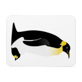 Penguin-ouder met zijn baby magneet (Horizontaal)