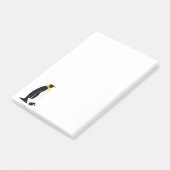 Penguin-ouder met zijn baby post-it® notes (Schuin)