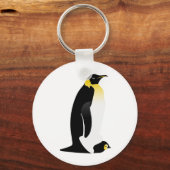 Penguin-ouder met zijn baby sleutelhanger (Voorkant)