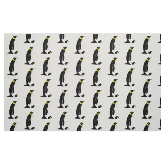 Penguin-ouder met zijn baby stof (Fat Quarter)