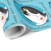 Penguin Ouders Gefeliciteerd Nieuwe Aankomst Cadeaupapier (Rol Hoek)