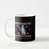 Penguin Overstimulated But Festive Ugly Christmas Koffiemok (Links)