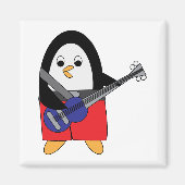 Penguin Palling Bass Guitar Magneet (Voorkant)