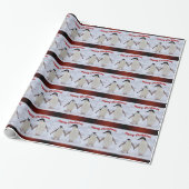 Penguin Pals Wrapping Paper - Kerstmis Cadeaupapier (Uitgerold)