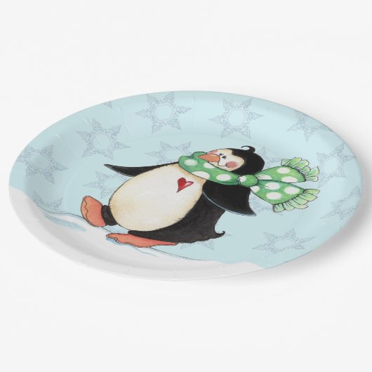 Penguin Papieren Bordje (Gekanteld)