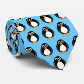 Penguin Parade Blue Stropdas (Opgerold)