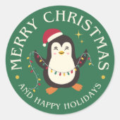 Penguin Parade Kerst stickers (Voorkant)