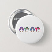 Penguin Parade Ronde Button 5,7 Cm (Voorkant /achterkant)