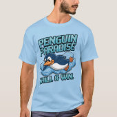 Penguin Paradise - Chill & Win Pixel Art T-shirt (Voorkant)