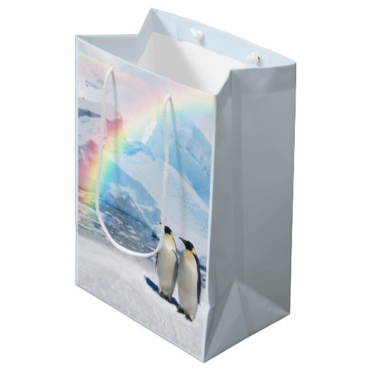 Penguin Paradise Medium Gift Bag Medium Cadeauzakje (Voorkant Gekanteld)