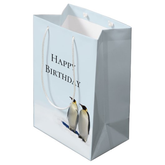 Penguin Paradise Medium Gift Bag Medium Cadeauzakje (Achterkant Gekanteld)