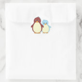 Penguin Paradise Ronde Sticker (Tas)