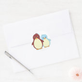 Penguin Paradise Ronde Sticker (Envelop)