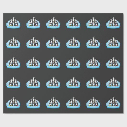 Penguin Party Antarctica Zoo Animal Love Zookeeper Cadeaupapier (Vlak)