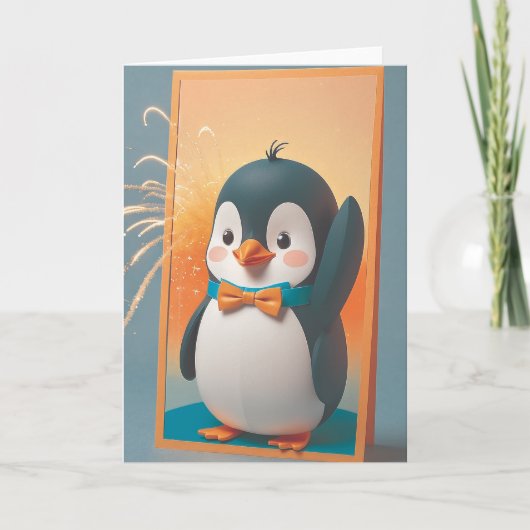 Penguin Party Attire Kaart (Voorkant)