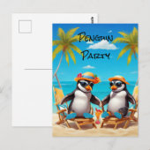 Penguin Party Briefkaart (Voorkant / Achterkant)