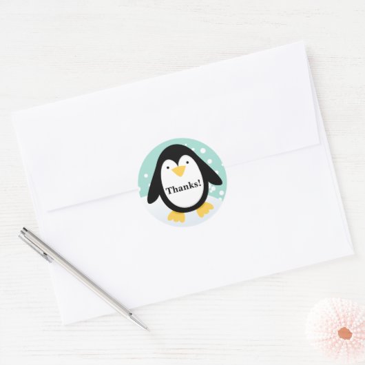 Penguin Party Dank u Stickers (Envelop)