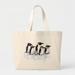 Penguin Party Grote Tote Bag