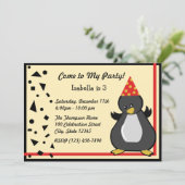 Penguin Party Kaart (Staand voorkant)