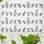 Penguin Party Keukenhanddoek (kies kleur) (Gevouwen)