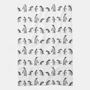 Penguin Party Keukenhanddoek (kies kleur)