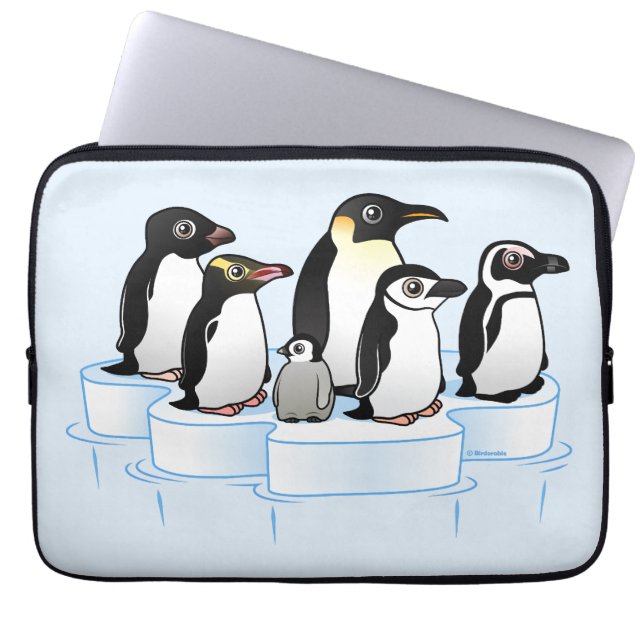 Penguin Party Laptop Sleeve (Voorkant)
