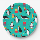 Penguin Party Papieren Bordje (Voorkant)