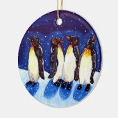 Penguin Party Round Ornament Winter Fun (Links)
