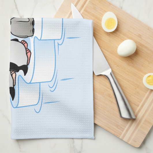 Penguin Party Theedoek (Quarter Fold)