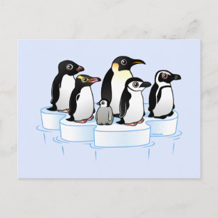 Penguin Party Uitnodiging Briefkaart