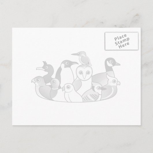 Penguin Party Uitnodiging Briefkaart (Achterkant)