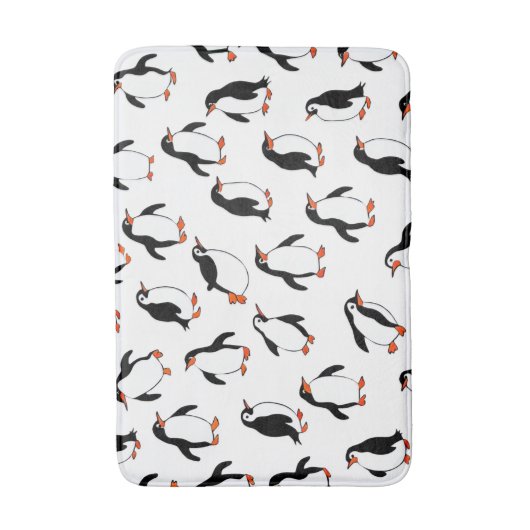 Penguin Pattern Badmat (Voorkant Verticaal)
