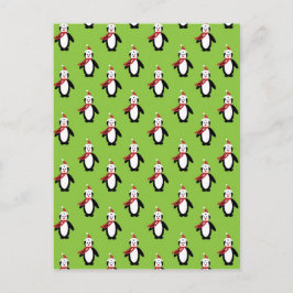 Penguin Pattern Feestdagenkaart